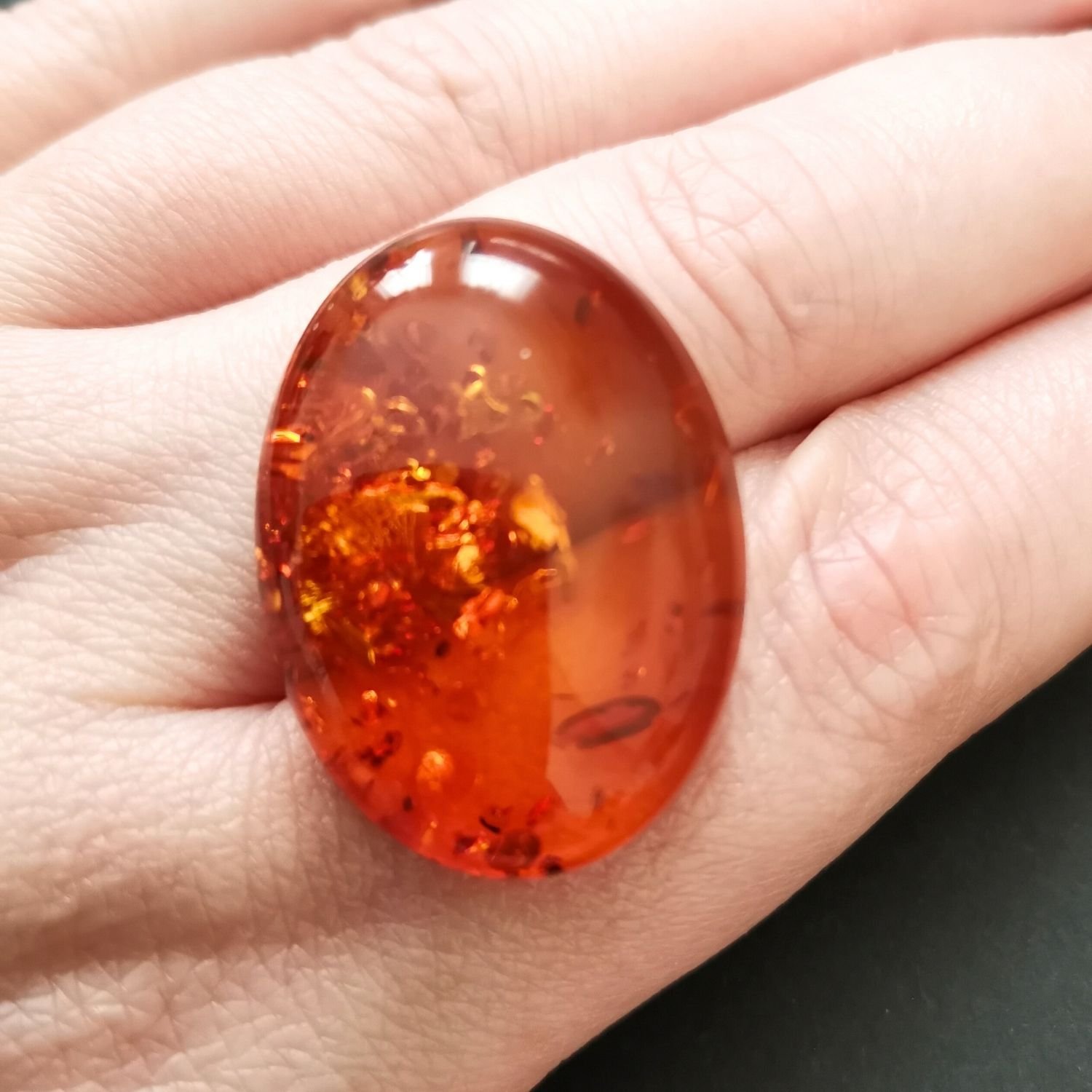 Oval Amber Cabochon – 30.1mm by 20.1mm - Image 3