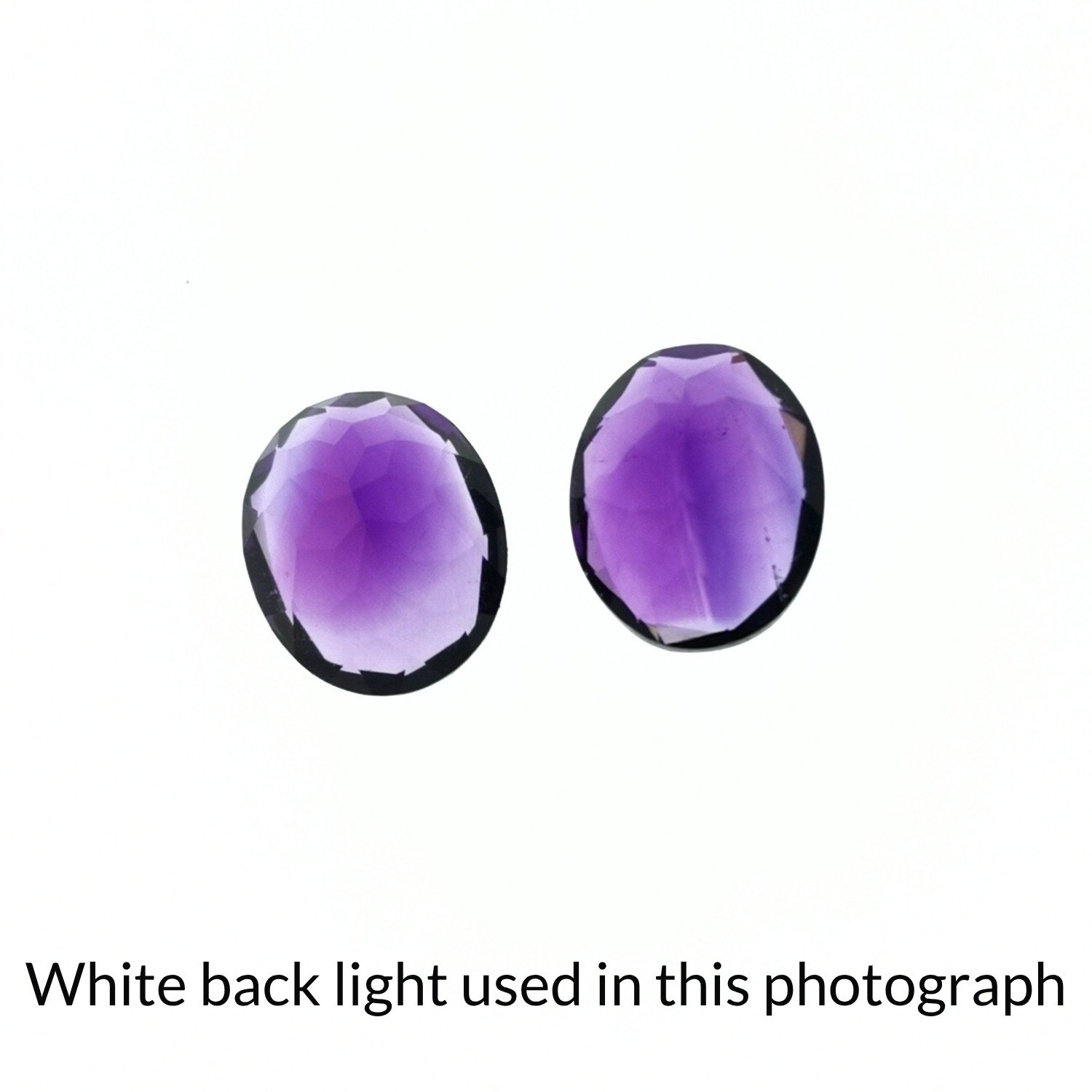 2 x Amethyst Ovals - 9.9mm by 8mm - Image 4