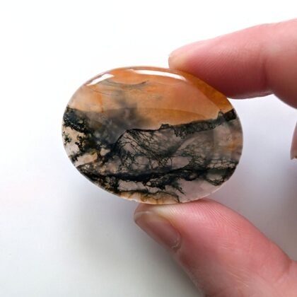 Moss Agate Oval Cabochon - 39.7mm by 29.8mm