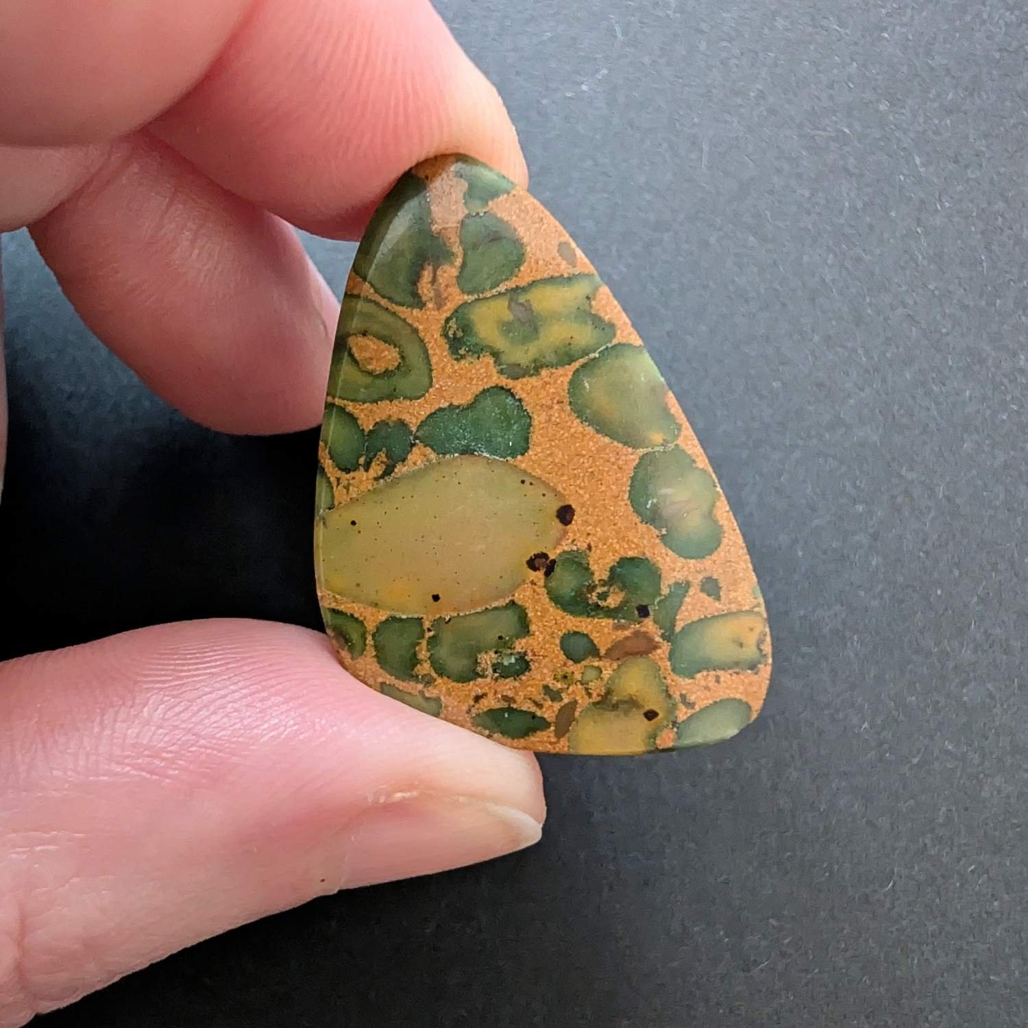 Freeform Fruit Jasper Cabochon - 29.6mm by 22.2mm - Image 5