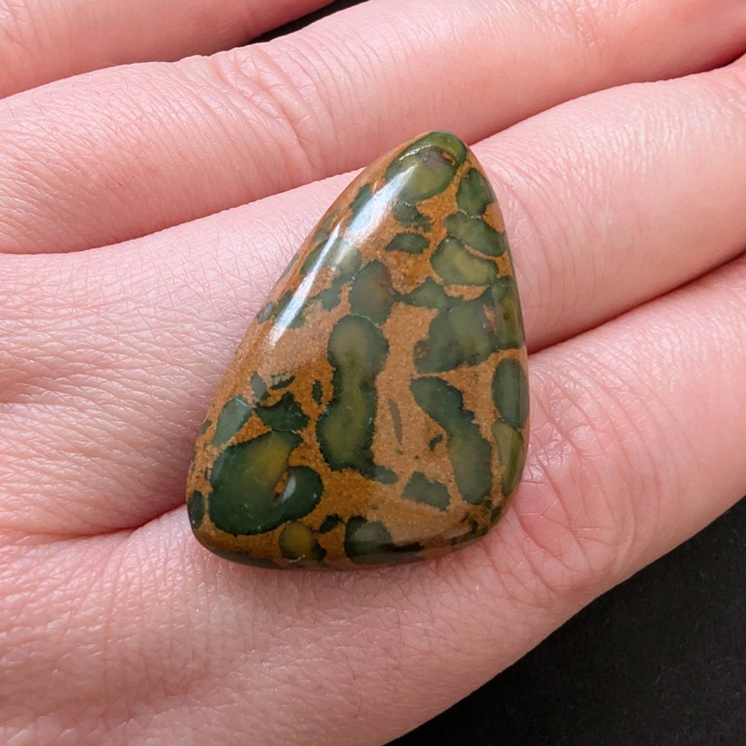 Freeform Fruit Jasper Cabochon - 29.6mm by 22.2mm - Image 3
