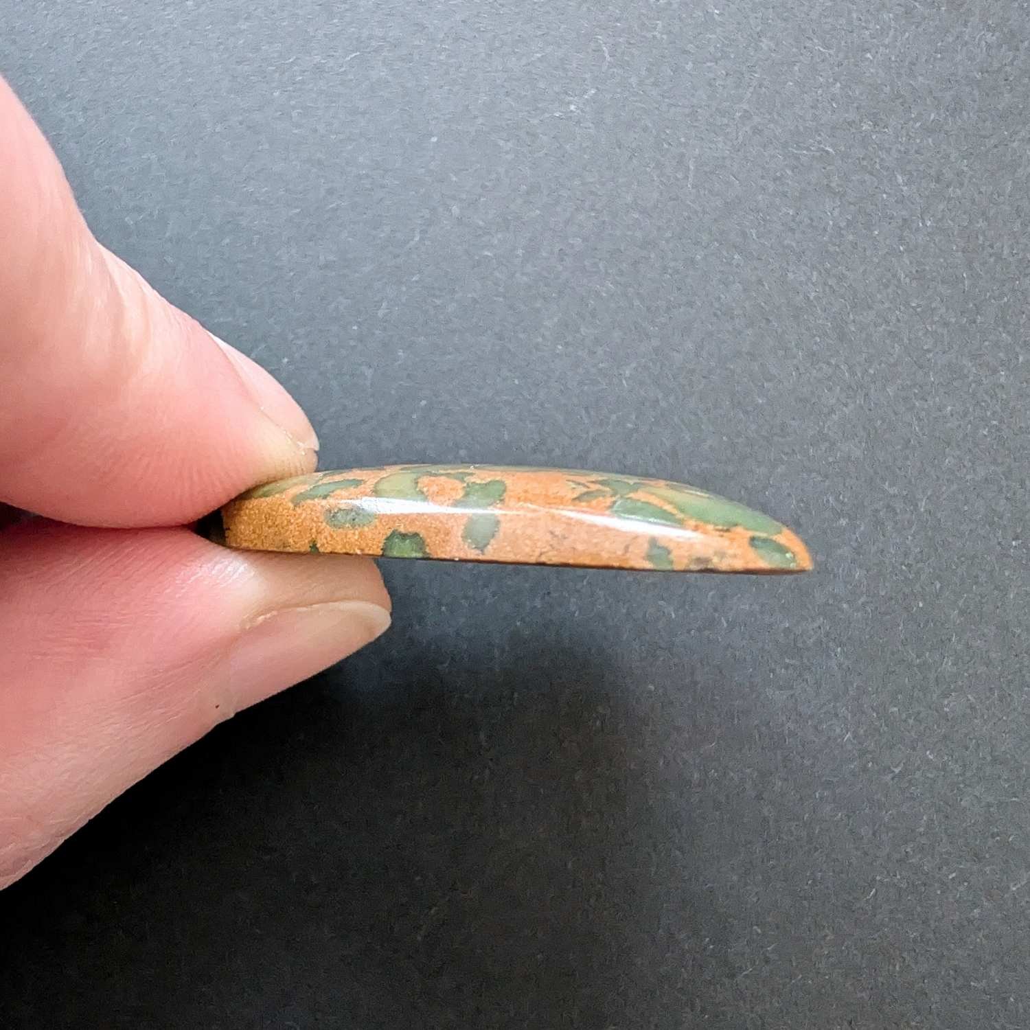 Freeform Fruit Jasper Cabochon - 29.6mm by 22.2mm - Image 4