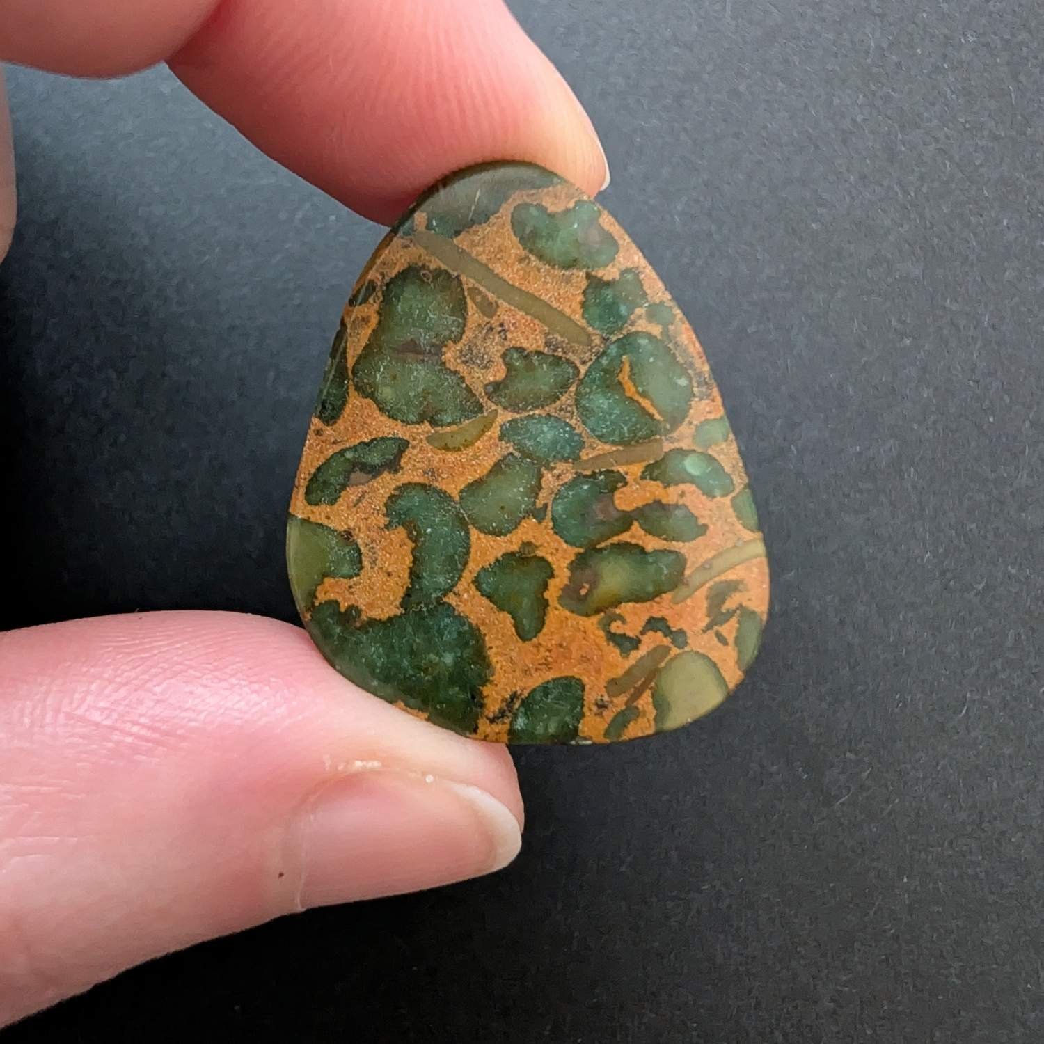 Freeform Fruit Jasper Cabochon - 28.4mm by 23.6mm - Image 5