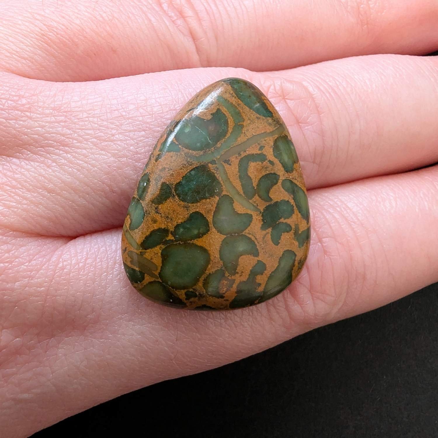 Freeform Fruit Jasper Cabochon - 28.4mm by 23.6mm - Image 3