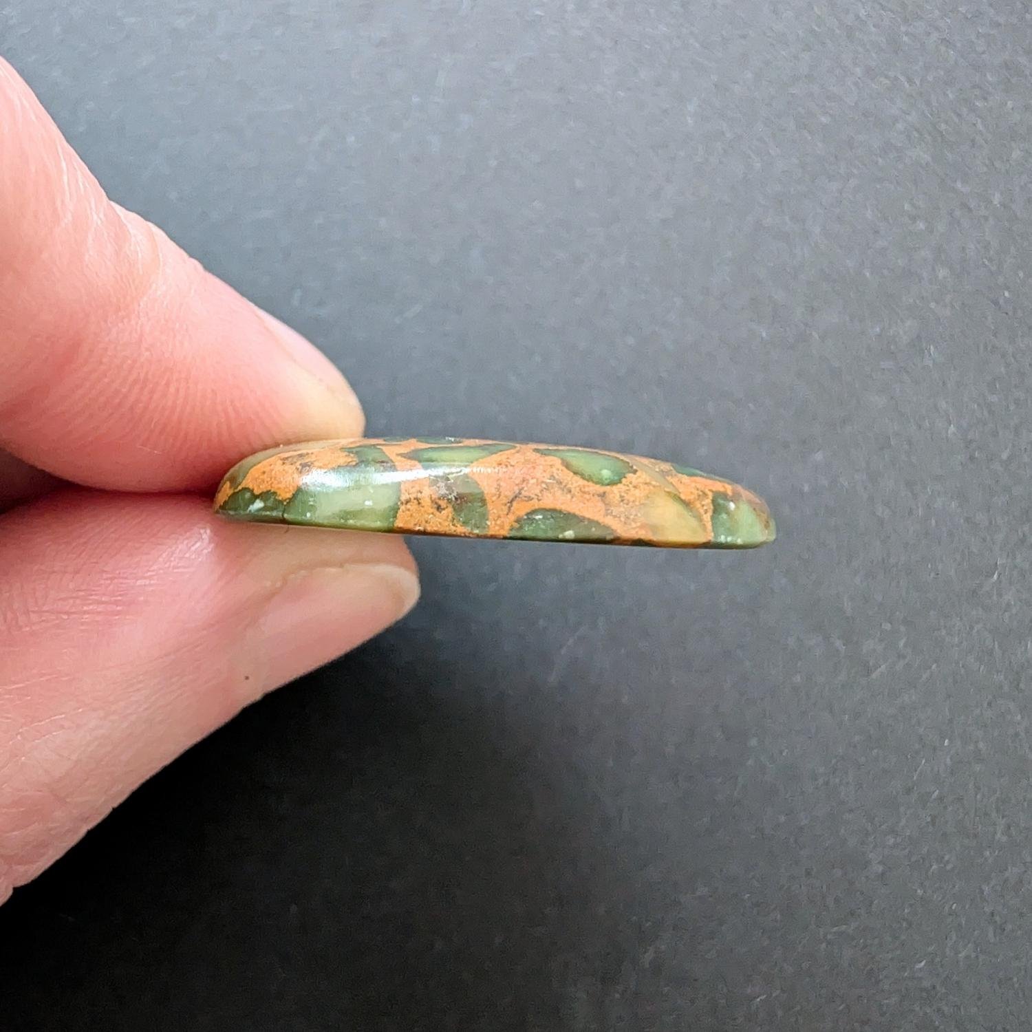 Freeform Fruit Jasper Cabochon - 28.4mm by 23.6mm - Image 4