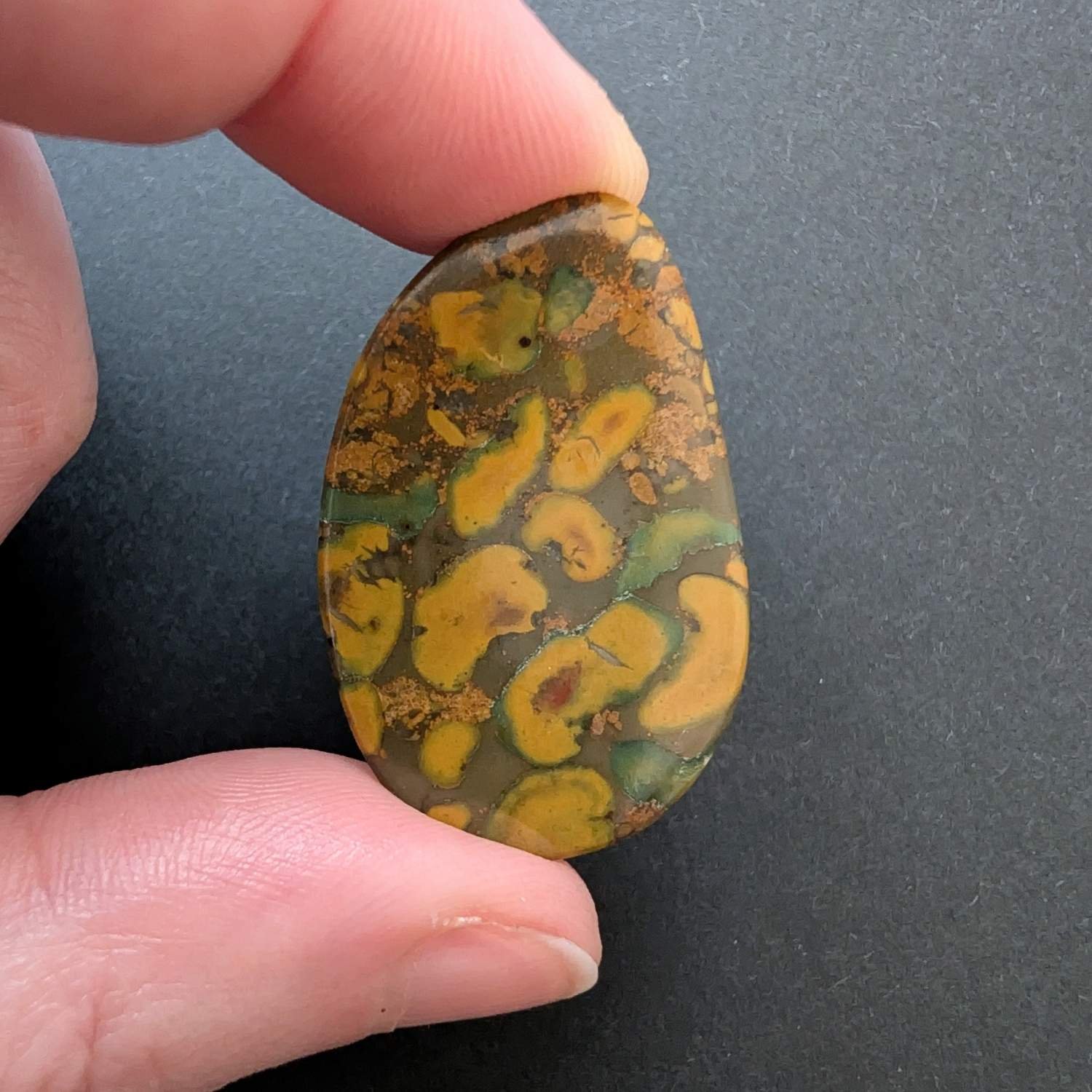Freeform Fruit Jasper Cabochon - 36mm by 22.7mm - Image 5