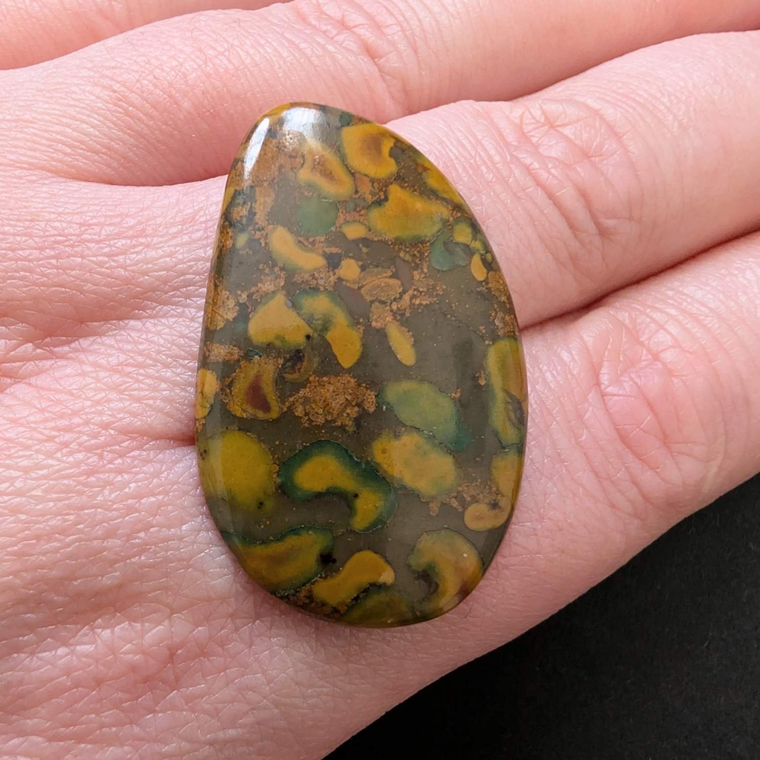 Freeform Fruit Jasper Cabochon - 36mm by 22.7mm - Image 3