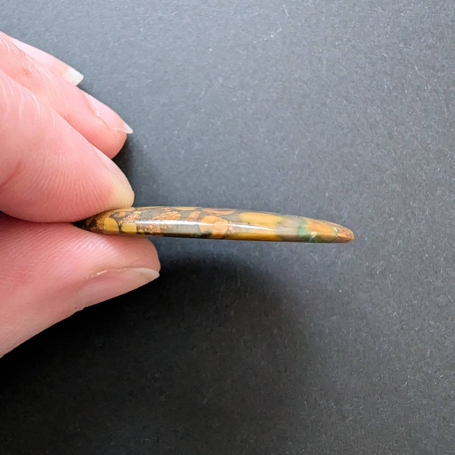 Freeform Fruit Jasper Cabochon - 36mm by 22.7mm - Image 4