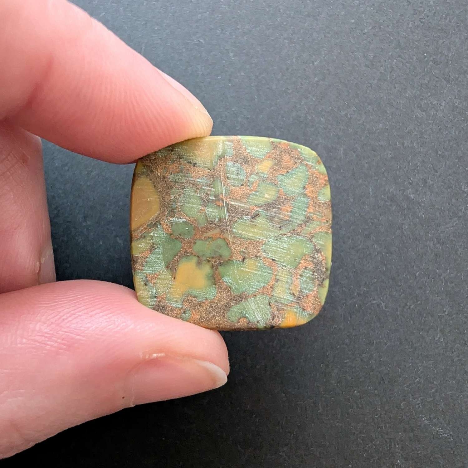 Square Fruit Jasper Cabochon - 23.3mm by 22.72mm - Image 5