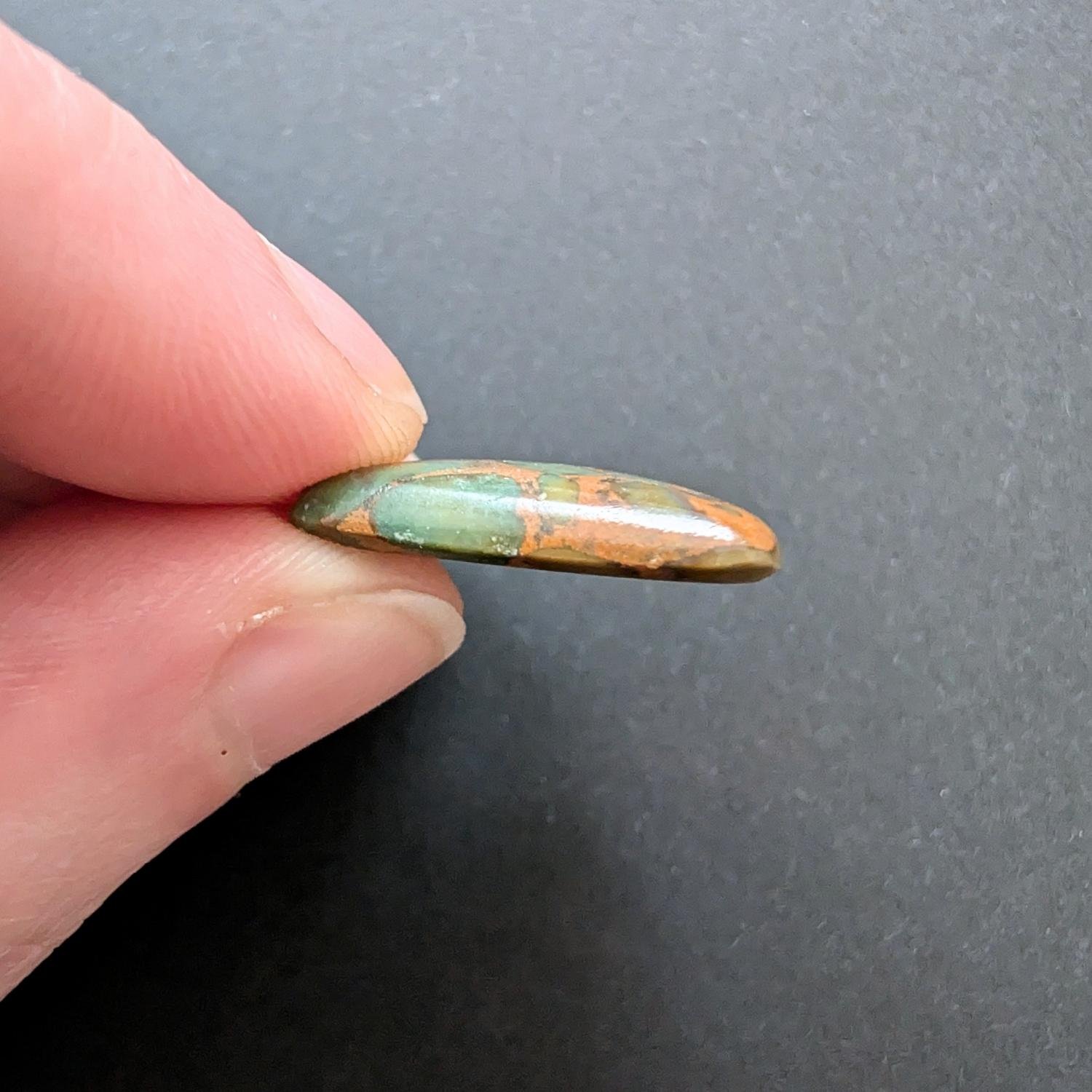 Free Form Fruit Jasper Cabochon - 20.4mm by 19.4mm - Image 4