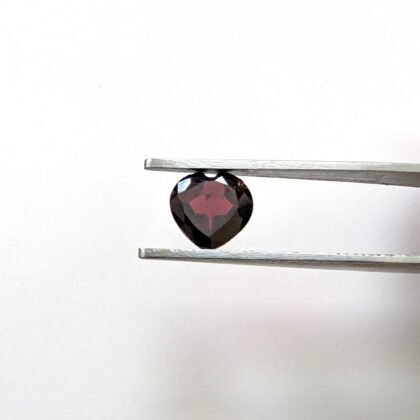 Red Almandine Garnet Heart - 7.8mm by 7.9mm