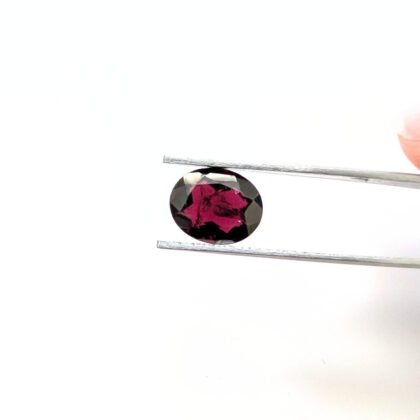 Red Almandine Garnet Oval - 11.1mm by 9.1mm