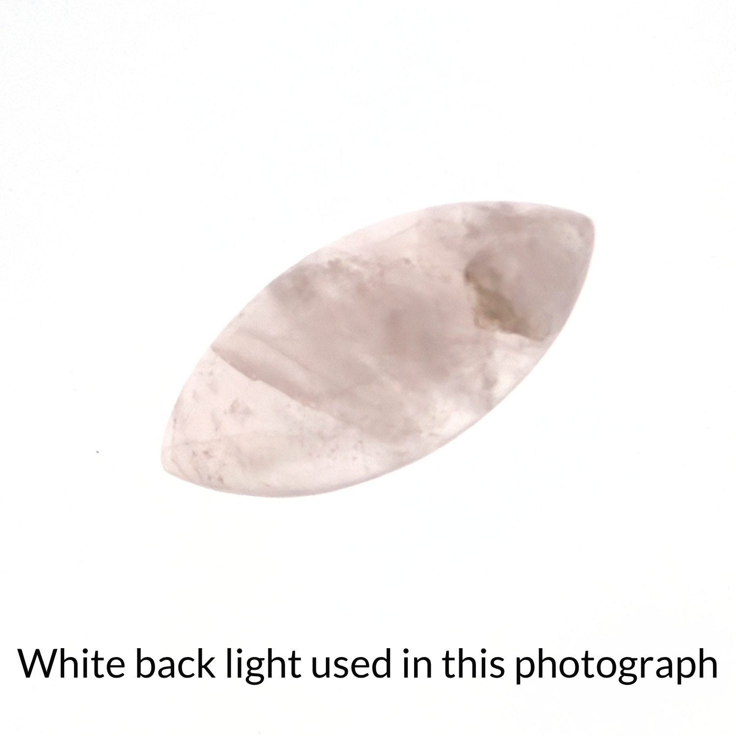 Rose Quartz Marquise Cabochon - 24.8mm by 11.7mm - Image 4