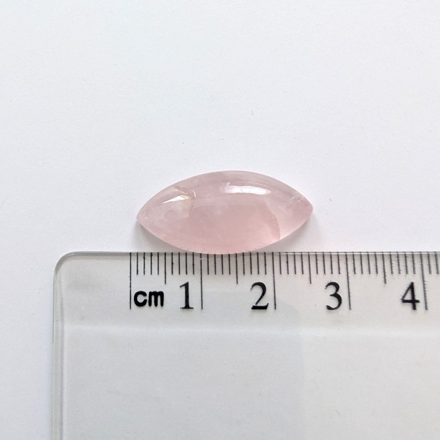 Rose Quartz Marquise Cabochon - 24.8mm by 11.7mm - Image 3