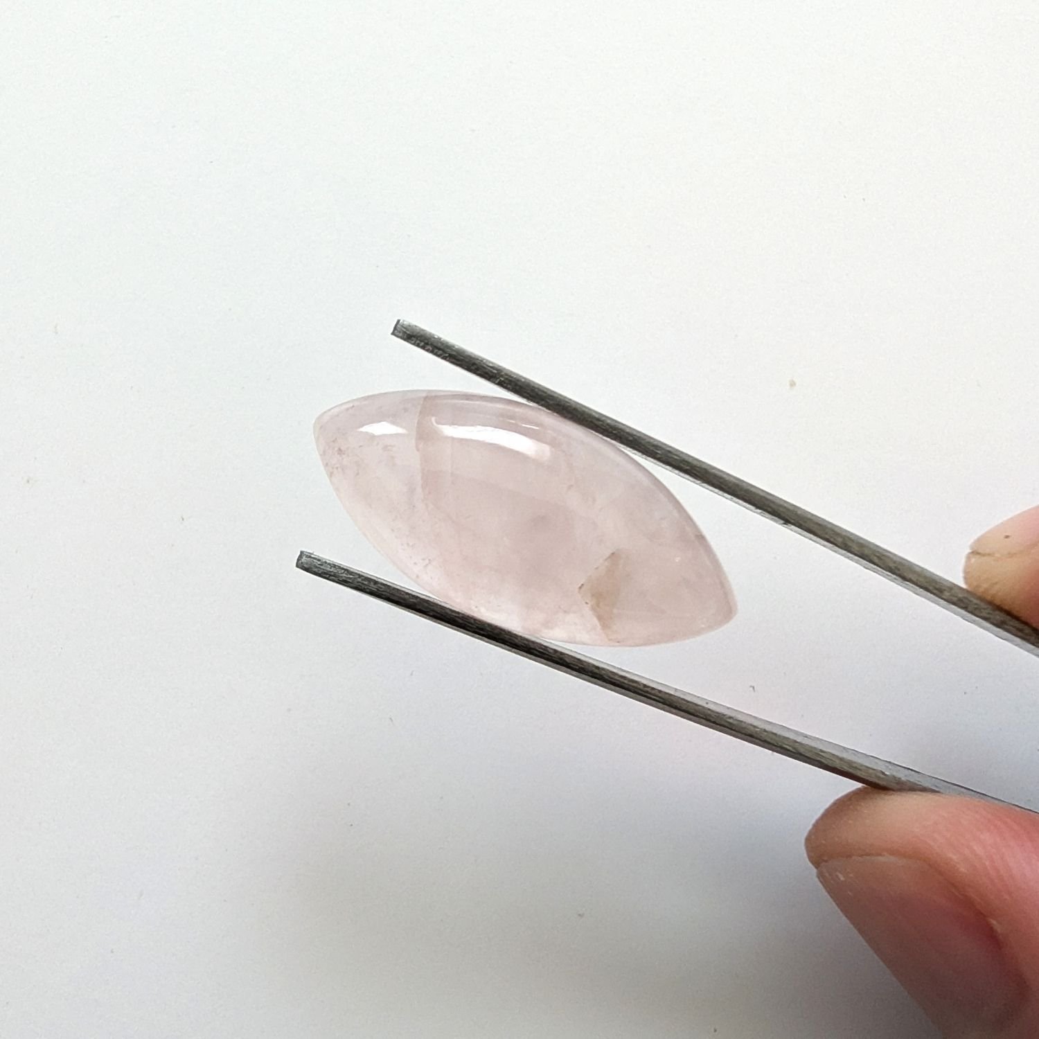 Rose Quartz Marquise Cabochon - 24.8mm by 11.7mm - Image 2