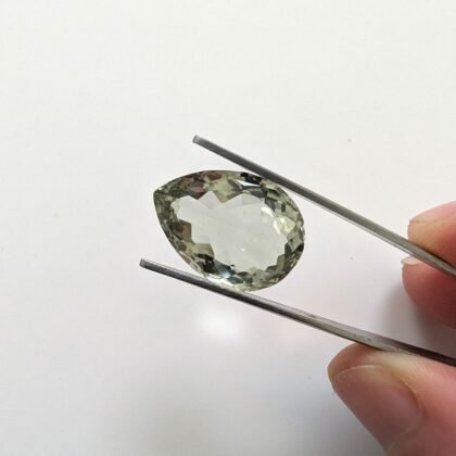 Green Prasiolite Teardrop - 20.1mm by 14.4mm