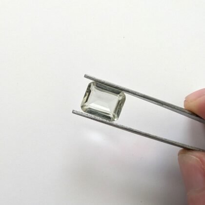 Green Prasiolite Rectangle - 11.4mm by 9.4mm