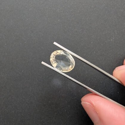 Pale Yellow Citrine Oval - 12.0mm by 9.3mm