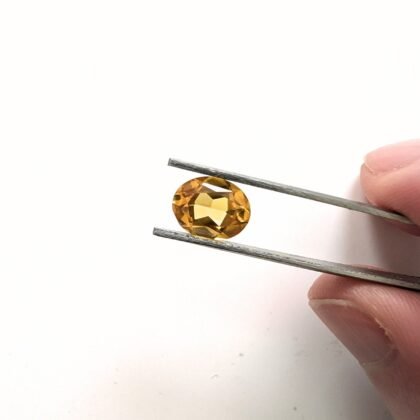 Lab Grown Orange Sapphire Oval - 10mm by 7.8mm