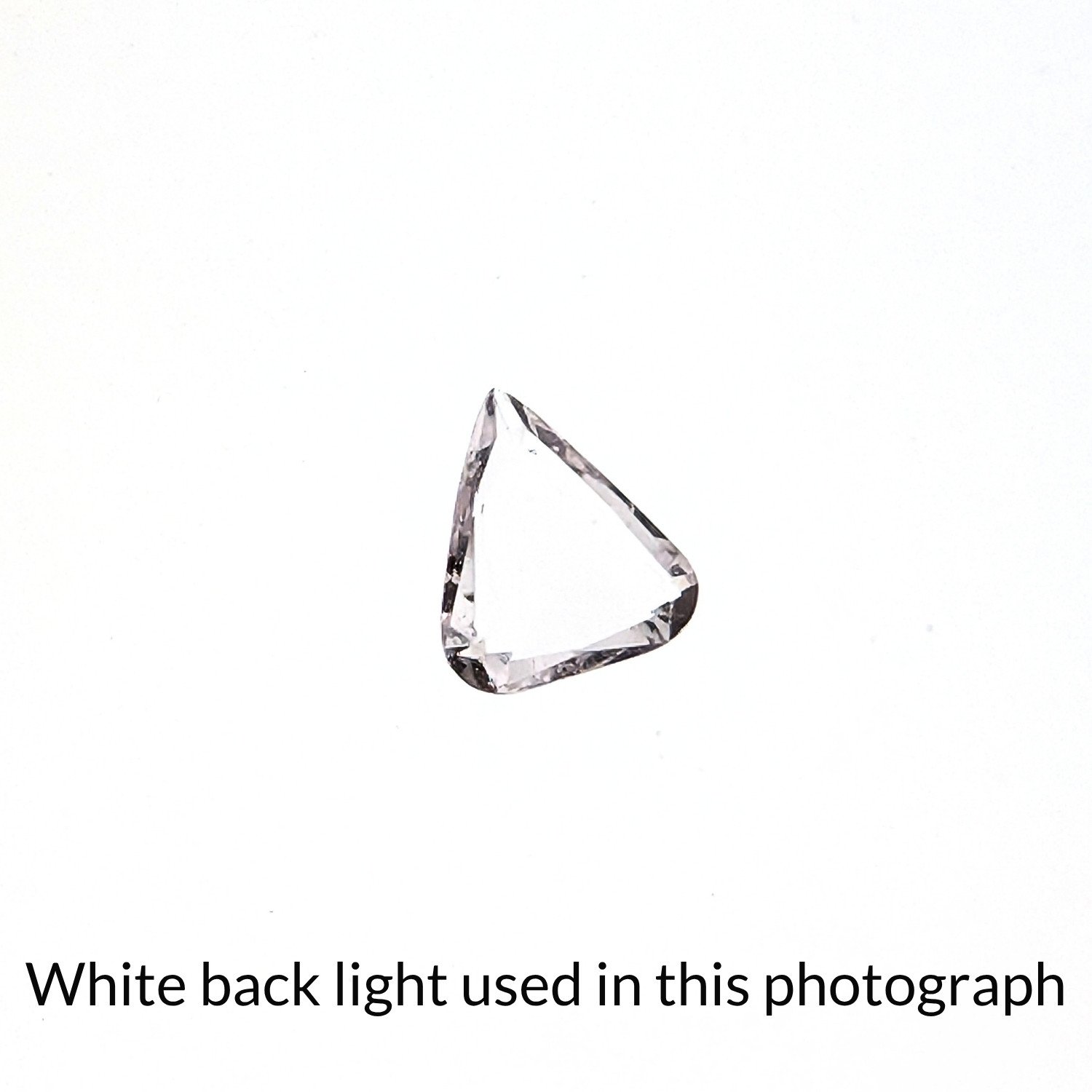 Morganite Triangle - 8mm by 7mm - Image 4