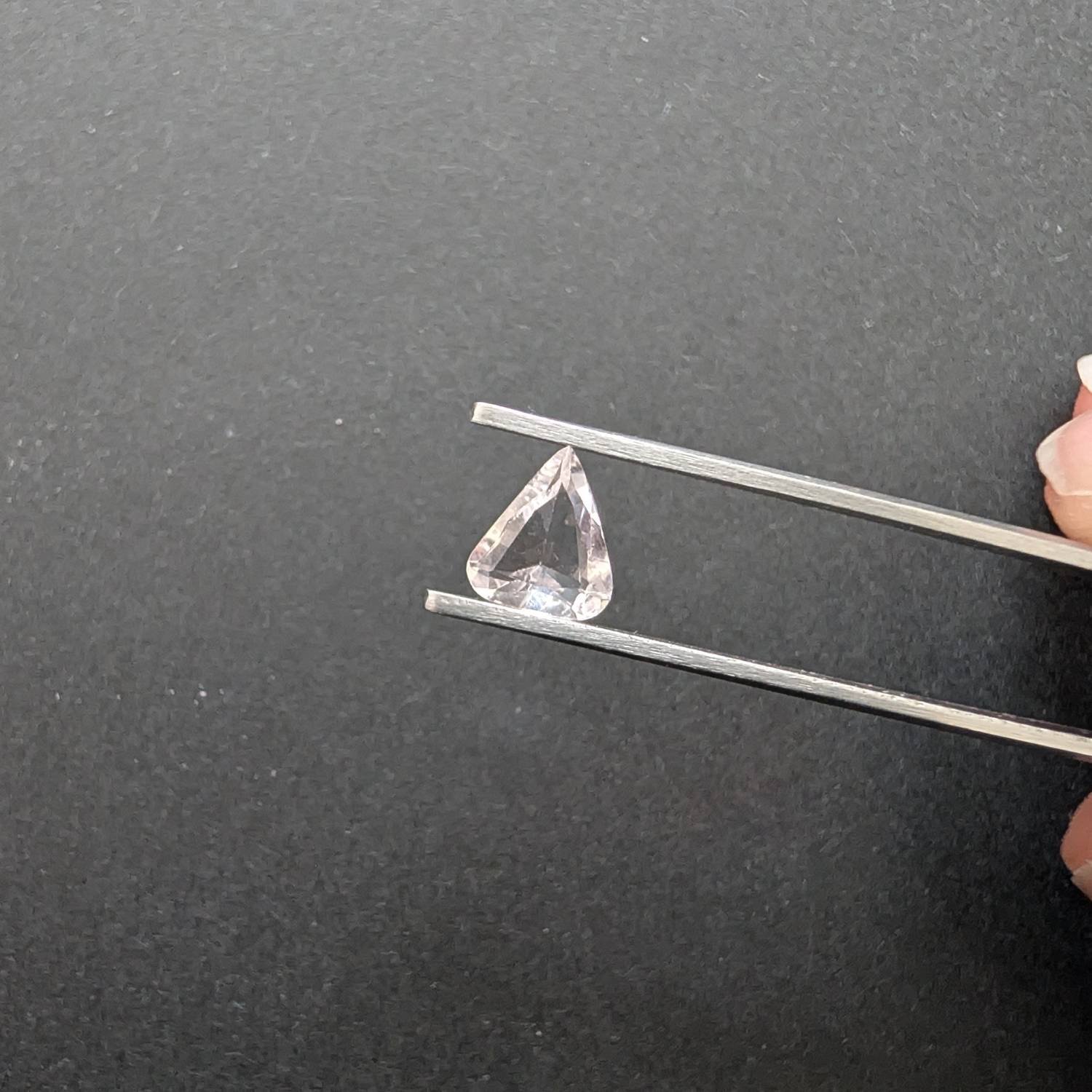 Morganite Triangle - 8mm by 7mm