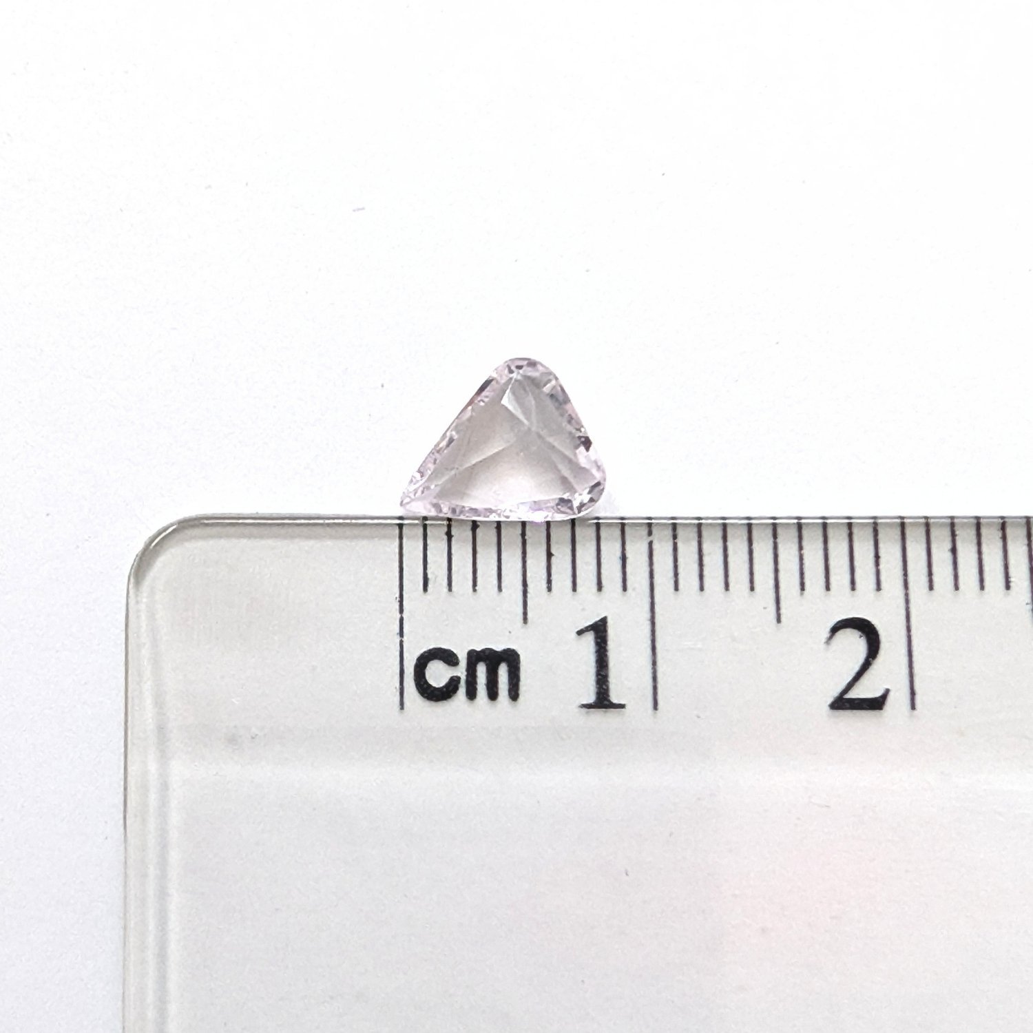 Morganite Triangle - 8mm by 7mm - Image 3