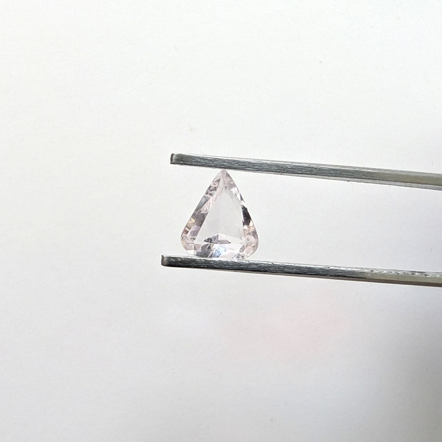 Morganite Triangle - 8mm by 7mm - Image 2