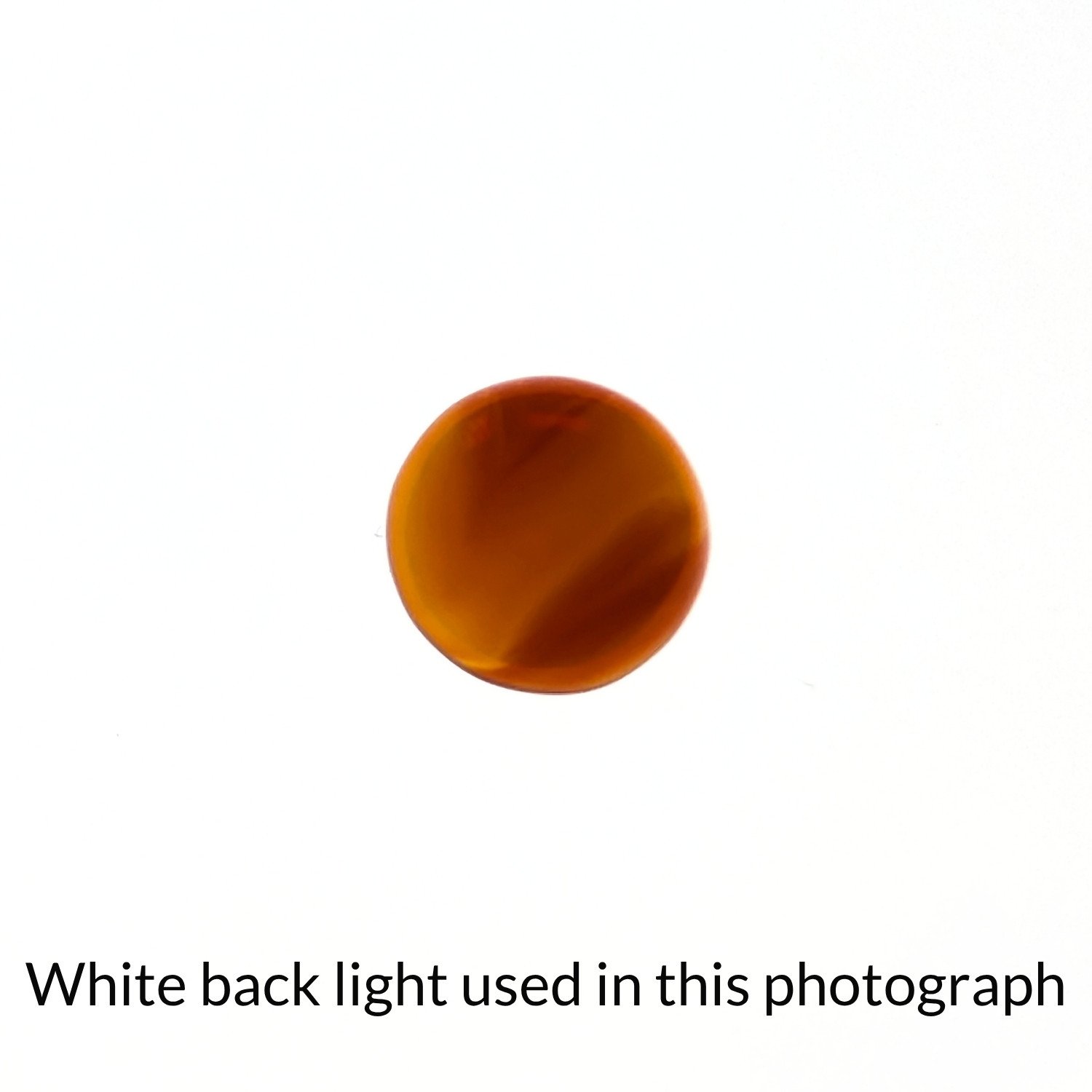 Orange Agate Cabochon Round - 11.7mm - Image 4