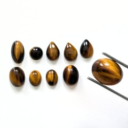 10 x Tiger's Eye Cabochons
