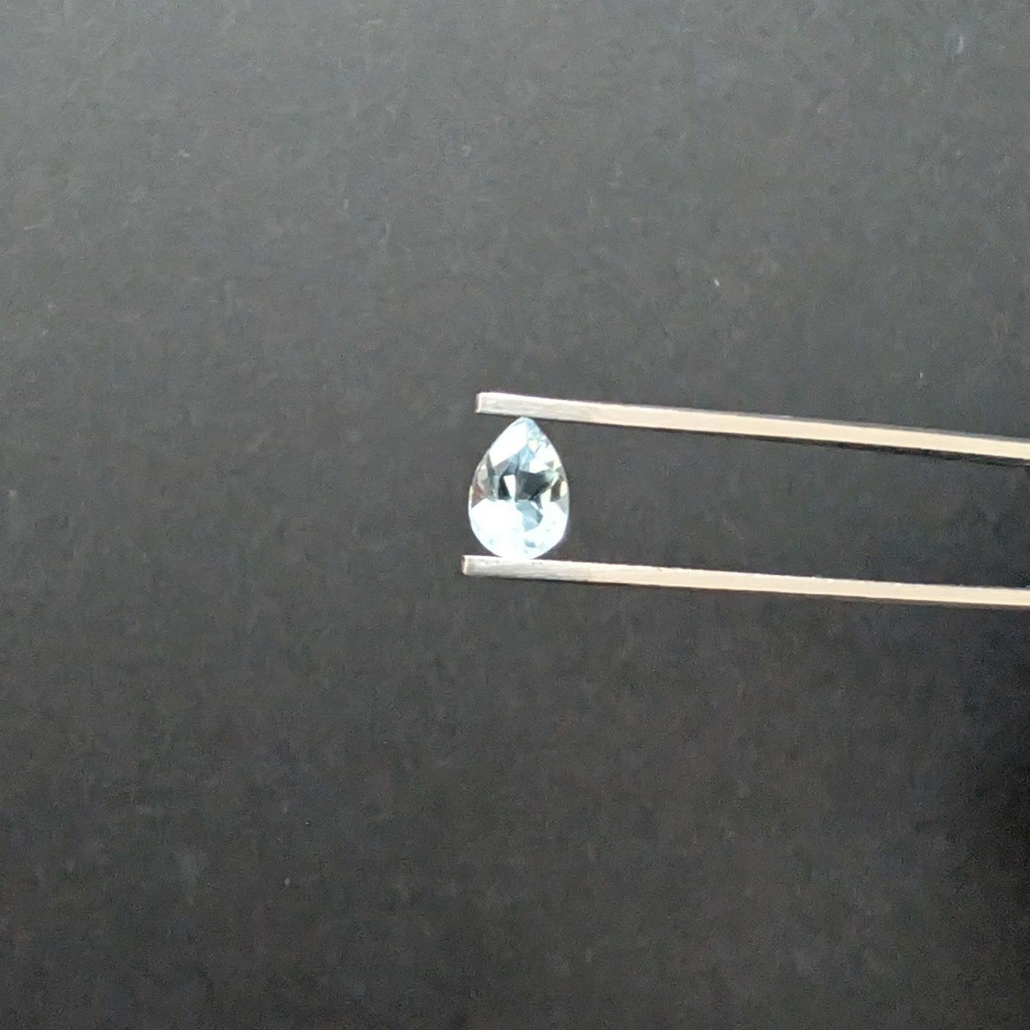 Sky Blue Topaz Teardrop - 7mm by 4.9mm - Image 2