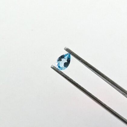 Swiss Blue Topaz Teardrop - 6mm by 3.9mm