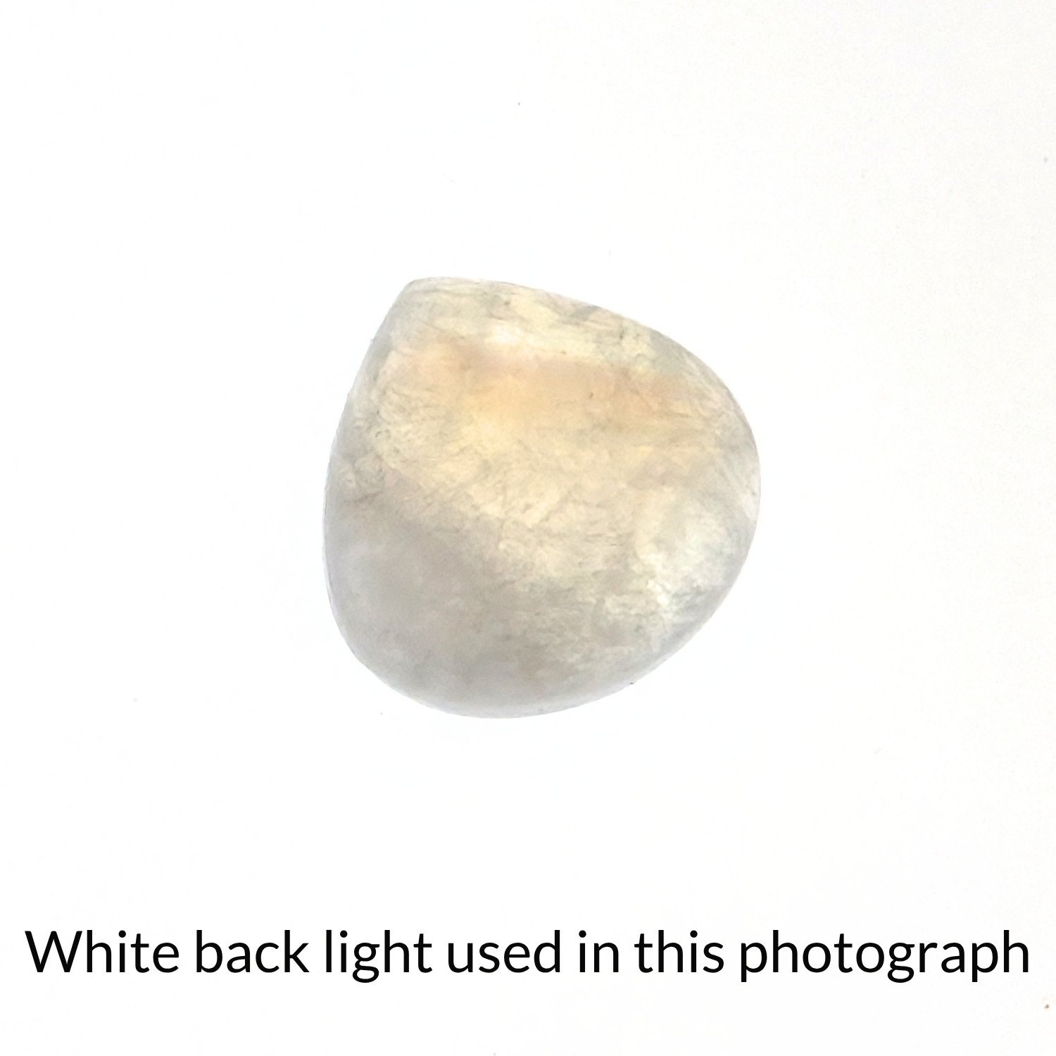 Moonstone Teardrop Cabochon - 14.9mm by 14.8mm - Image 5