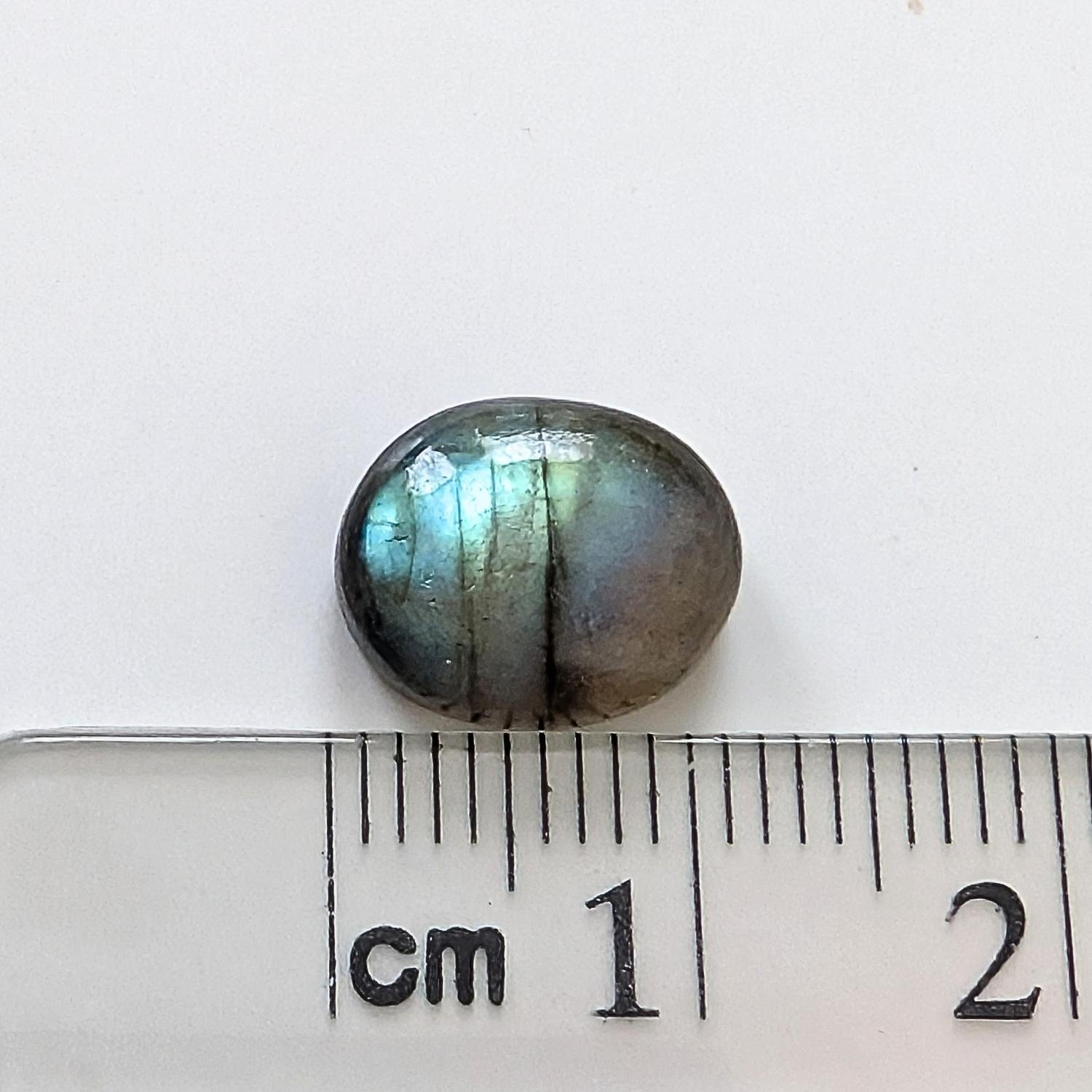 Labradorite Oval Cabochon - 11.1mm by 9.2mm - Image 4
