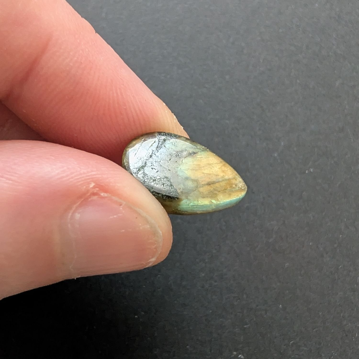 Labradorite Teardrop Cabochon - 15mm by 9.5mm - Image 3