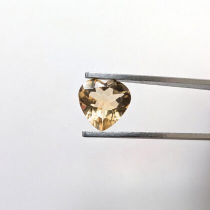 Yellow Citrine Heart - 9.0mm by 8.9mm