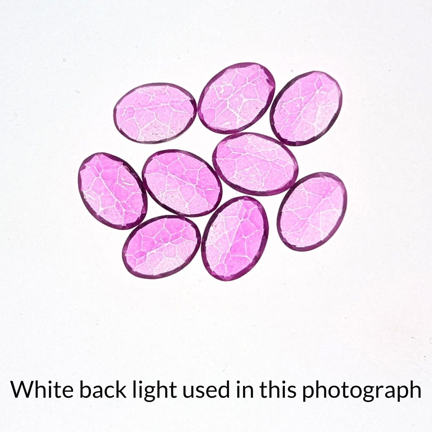 9 x Pink Colour Coated Topaz Ovals - Image 5