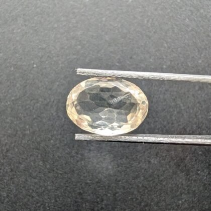 Pale Yellow Citrine Oval - 13.1mm by 9.3mm