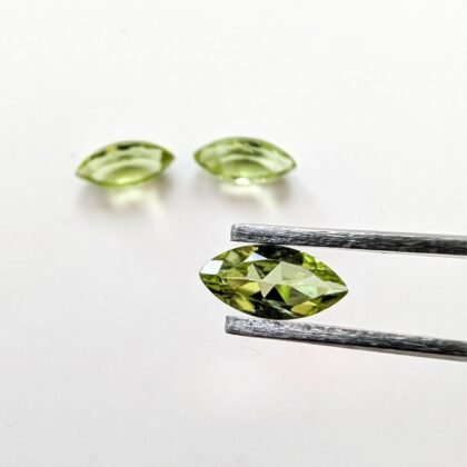 3 x Peridot Marquise - Approx. 8.2mm by 4mm